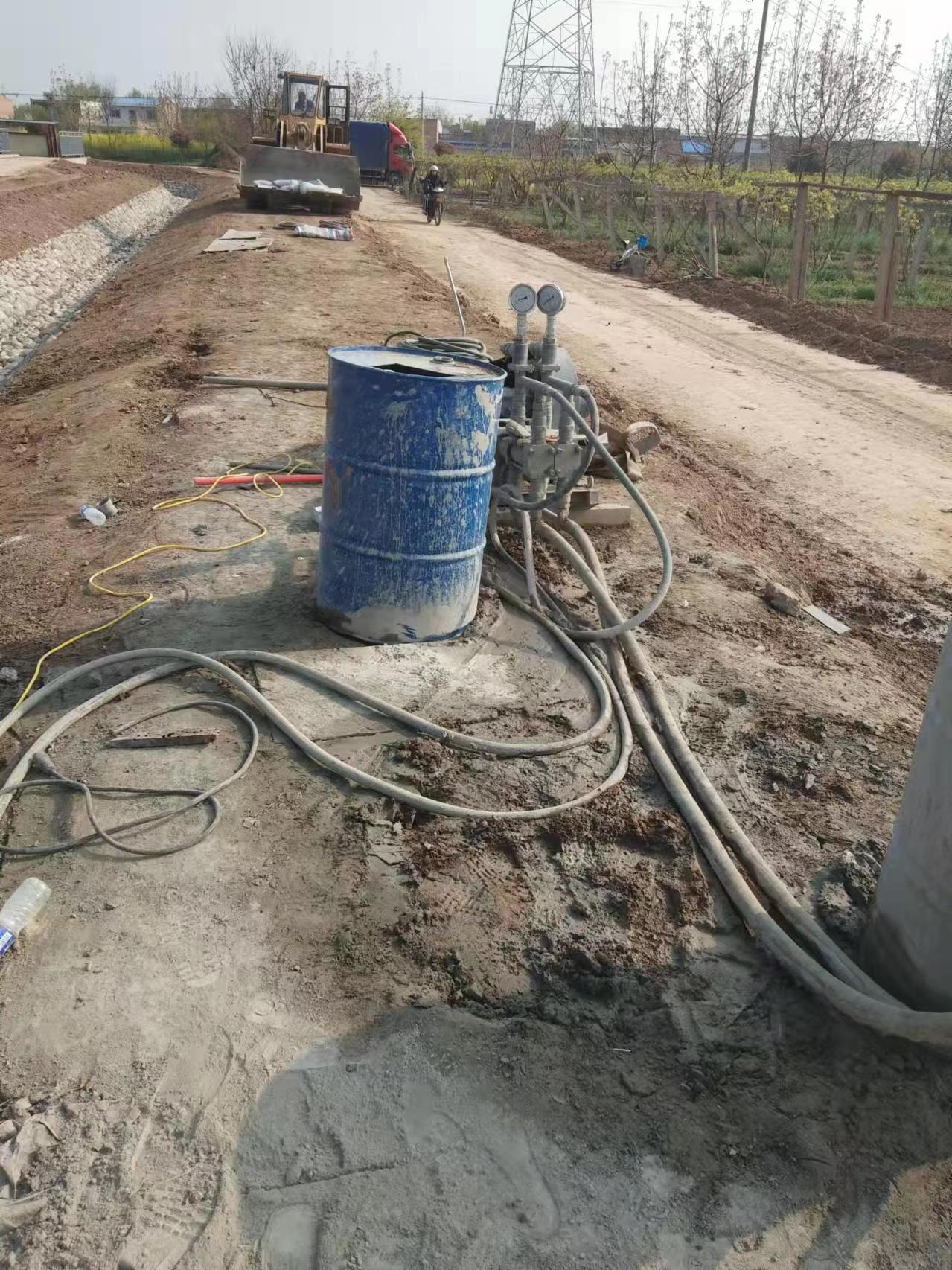 齐干却勒街道顶管注浆